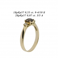 Кольцо из желтого золота с бриллиантами ЗЯ5801 