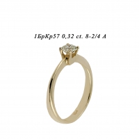 Кольцо из желтого золота с бриллиантом 046525-ж 