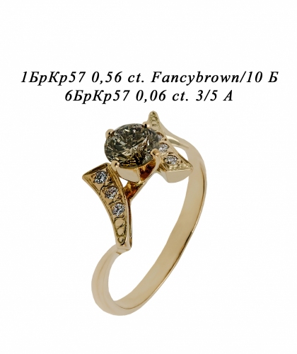 Кольцо из желтого золота с бриллиантами 782321-5,0 