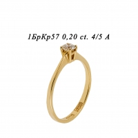 Кольцо из желтого золота с бриллиантом 04227_0756 