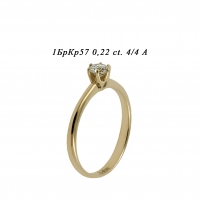 Кольцо из желтого золота с бриллиантом 04193_4344 