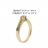 Кольцо из желтого золота с бриллиантами 04254_0039 