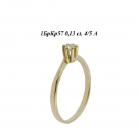 Кольцо из желтого золота с бриллиантом Д110-6401_8998 