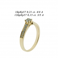 Кольцо из желтого золота с бриллиантами 04254_0367  